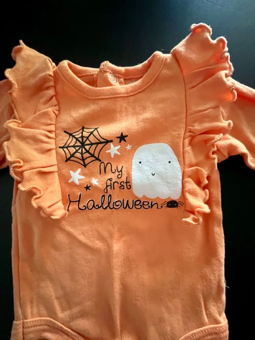 Set of 3, My 1st Halloween Baby Girl Onesies, 3-6 Months
